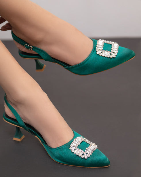 Heels with Brooch